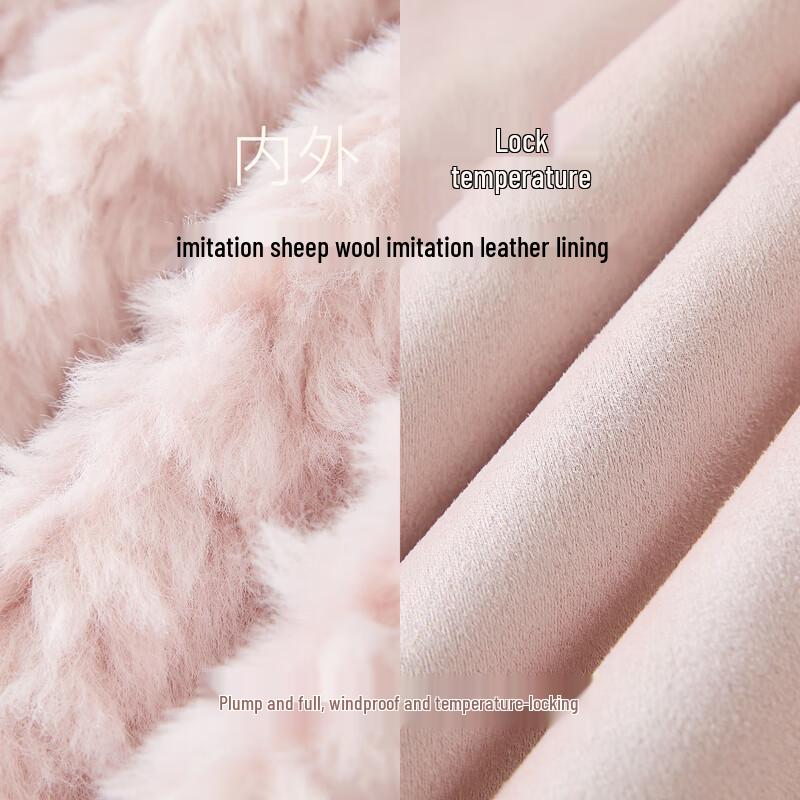 Sancai 2025 Winter Faux Fur Collared Toggle Coat