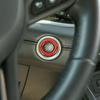 For 11-20 Jeep Grand Cherokee Red Carbon One-Button Start Switch Cover Ring Trim