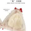 Pure lace underwear female sexy thin big chest shows small without steel ring, be careful with the beautiful back and thin bra cover set