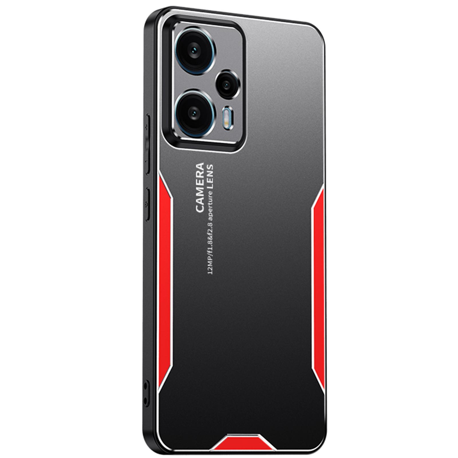 

Для Xiaomi Redmi Note 12 Turbo/Poco F5 5G Металлический+ТПУ+ПК Чехол Защита Объектива Камеры Red