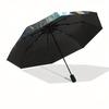 Eagle Eye Feathered Artwork Circular Wall DecorUmbrella, Portable 3-Fold Umbrella for Men & Women,Christmas Gift ES215