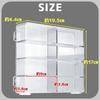 Miniatyrbilsamlingsfodral, Rymmer 8 Bilar per Fodral, Fullständigt Skydd, Genomskinligt, Frontdörr, Stapelbart, 4-pack