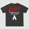 Vintage Unisexs Tshirts American Streetwear Aesthetic Cocacola Classic Bottle Print Breathable Cotton Unisex Crew Neck Tshirt