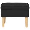 Black Footstool 55 X 35 X 41 Cm Fabric