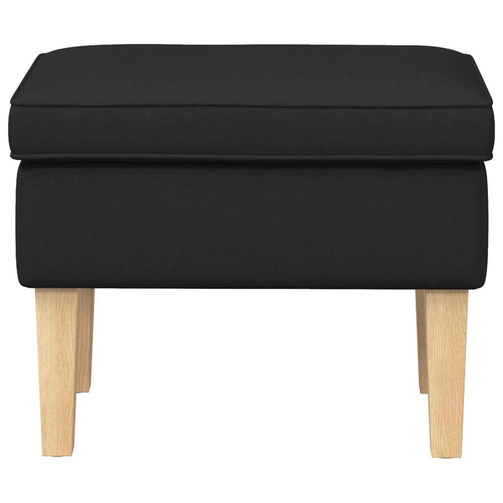 Black Footstool 55 X 35 X 41 Cm Fabric