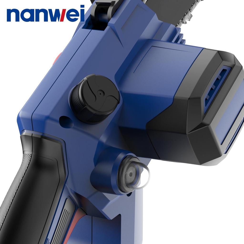 NANWEI Motosierra eléctrica de 8 pulgadas 5800 rpm, Velocidad 8 m/s, Presión manual