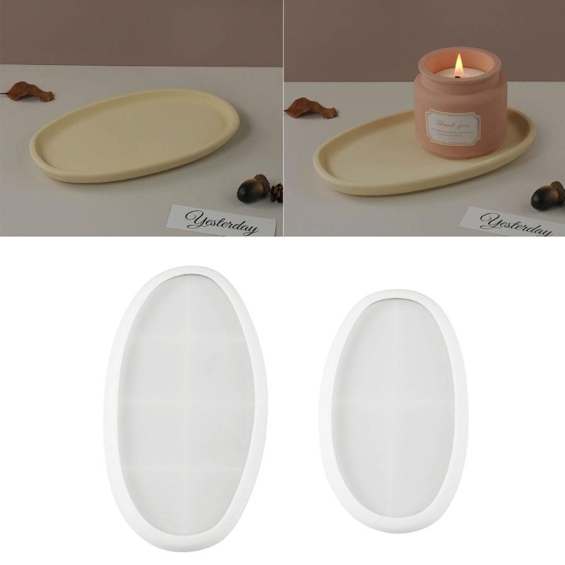 DIY Crystal Oval Trays Silicone Molds Unique Storage Dish Resin Molds Birthday Gifts Rolling Tray Mold DIY Plate Molds