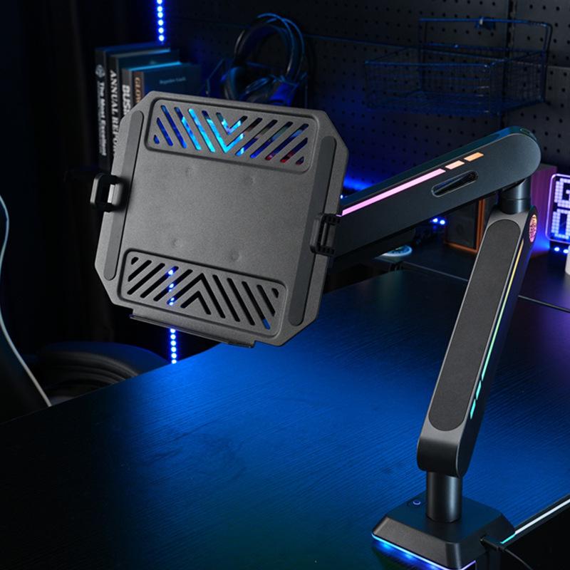 Pneumatic Rotating Laptop Stand with Cantilever Arm
