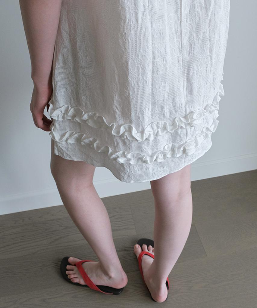 Tabert Romy Flower Scarf Dress - White