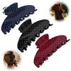 Tägliche Haarspangen Polka Dot Krallenclip für Damen 10 cm Schwarz/Weiß/Rot Große Clips Großes Anti-Rutsch-Accessoire Starker Halt Nicht für dickes oder dünnes Haar Elegant