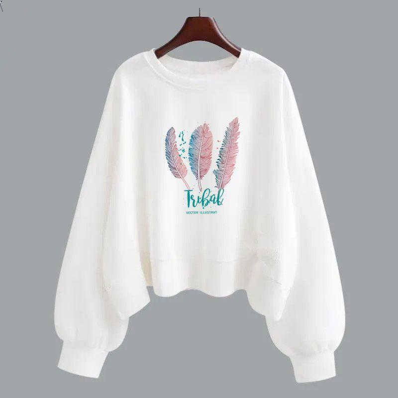 Moletom com capuz de algodão roxo feminino primavera e outono manga longa versão coreana gola redonda solta temporada escolar de setembro início do outono em roupas femininas