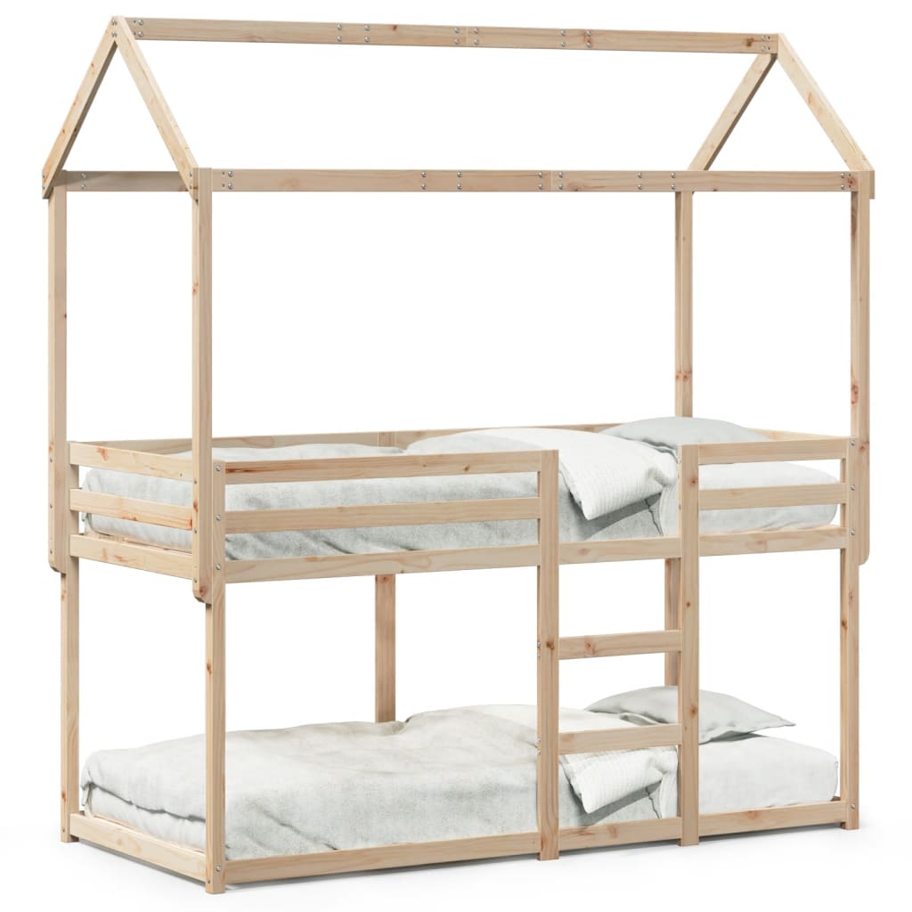 Bunk Bed Without Mattress 90 X 190 Cm Solid Pine Wood