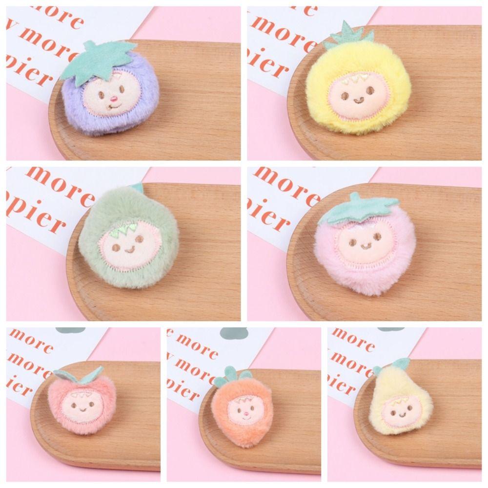 Hand-sewn Cute Fruit Plush Brooch Cloth  Cartoon   Bag Acessories