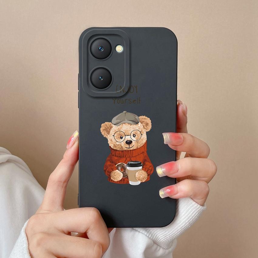 

Чехлы для Vivo Y03t Y400 Pro Y18i Y18t iQOO Z9 Lite U5x Y02t Милый мультяшный медведь Чехол для телефона Гладкий жидкий силикон Пылезащитный чехол для Vivo Чехлы-бамперы Vivo Y03t