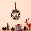 Round Christmas Decoration Square Christmas Wooden Pendant Cute   New Year