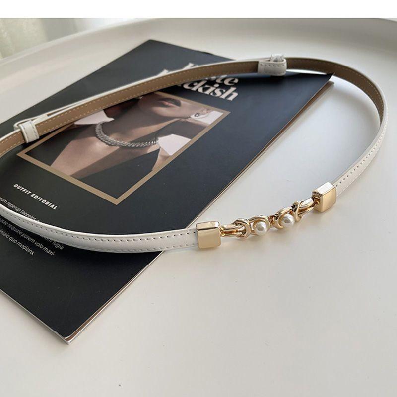 Beautifully Pearl Crafted Elastic Waist Belt For Women In Timeless Choices Color