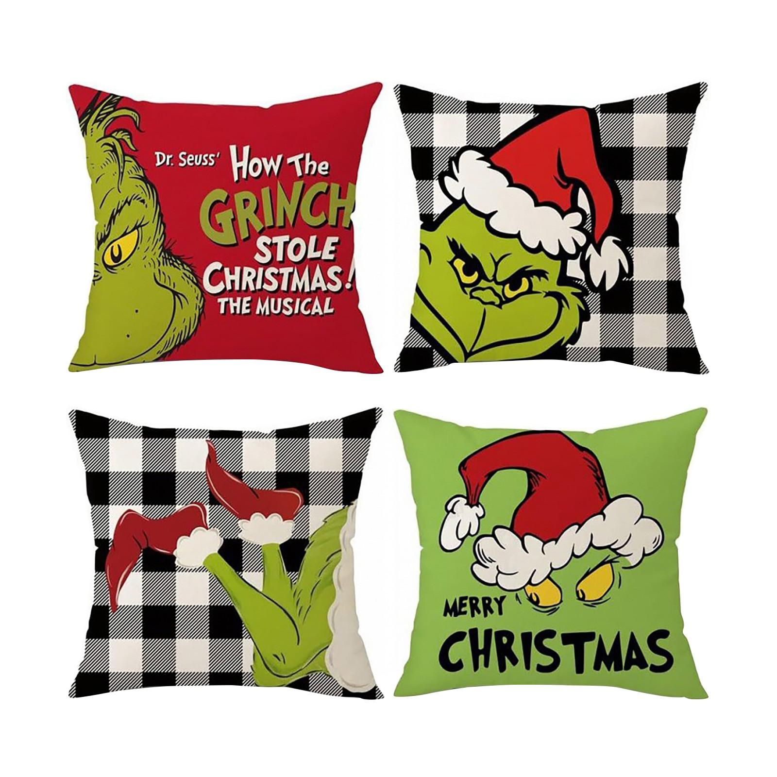 

Чехол для подушки с надписью «Рождественский подарок», 4 шт., 18 X 18 дюймов, зимняя праздничная наволочка для дивана One Size