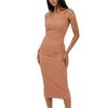 Womens/Ladies Bodycon Spaghetti Strap Midi Dress