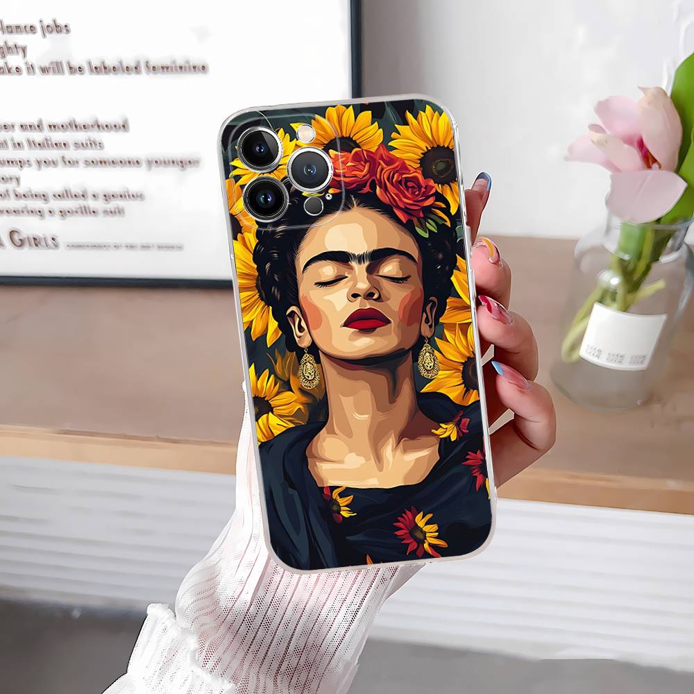 Fashion F-Frida K-KahlosS Phone Case For IPhone 17 16 15 14 13 12 11 Plus Pro Max Transparent Soft Cover