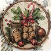 Vintage Lebkuchen Blechschild 20x20 Zoll Feiertags-Wandkunst-Dekoration für Café Zuhause