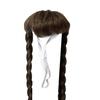 Porch Goose Wig Cute Goose Statue Braid Wig Funny Double Braids with Adjustable Elastic Band for Lawn Goose Statue Yard Garden Outdoor Decoration