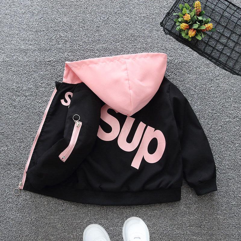 

Пальто для девочек Куртка-бомбер 2025 Весна Детская мультяшная куртка Топ с длинными рукавами 90cm