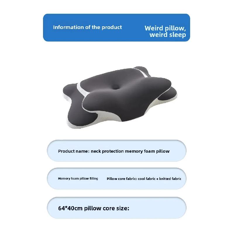 Cervical Pillow for Neck Support Ergonomic Butterfly Memory Foam Pillows for Sleeping Side Back Stomach Orthopedic Bed Pillow