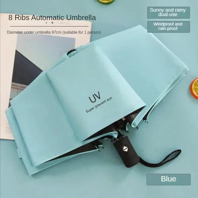 Mini Folding Automatic Umbrellas Anti UV Rain Sun Umbrella Fashion Portable Windproof Light Women Men Children Parasol Umbrellas