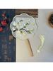 Embroidered Round Fan, Traditional Fan, Fan Dance, Classical Dance, Double-Sided Embroidery, Special Business Gift