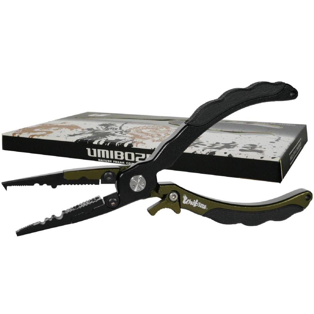 Umibozu Fishing Japanese Made in Locking Hook Line Safety Rope Stainless High Pliers, Sumi-e Design, Japan, Rust-Resistant, Function, Multi-Function,