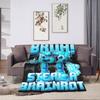 Bruh 67 676-7 Funny Brainrot Meme Super Soft Blanket Plush Blanket Bedroom Flannel Bed Sheet Sofa Bed Cover