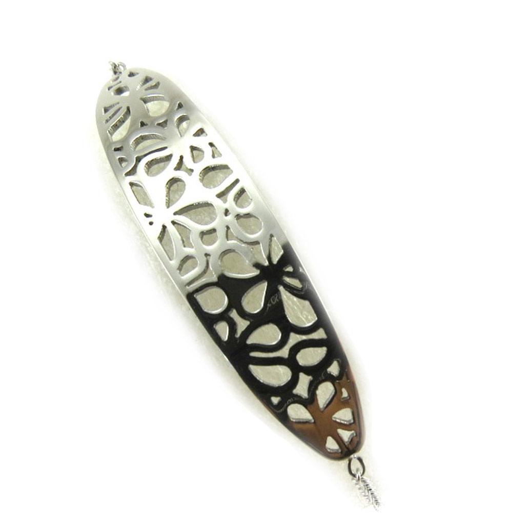 Les Trésors De Lily [M8800] - Silver 'Carmen' Steel Bracelet - 50x11 Mm