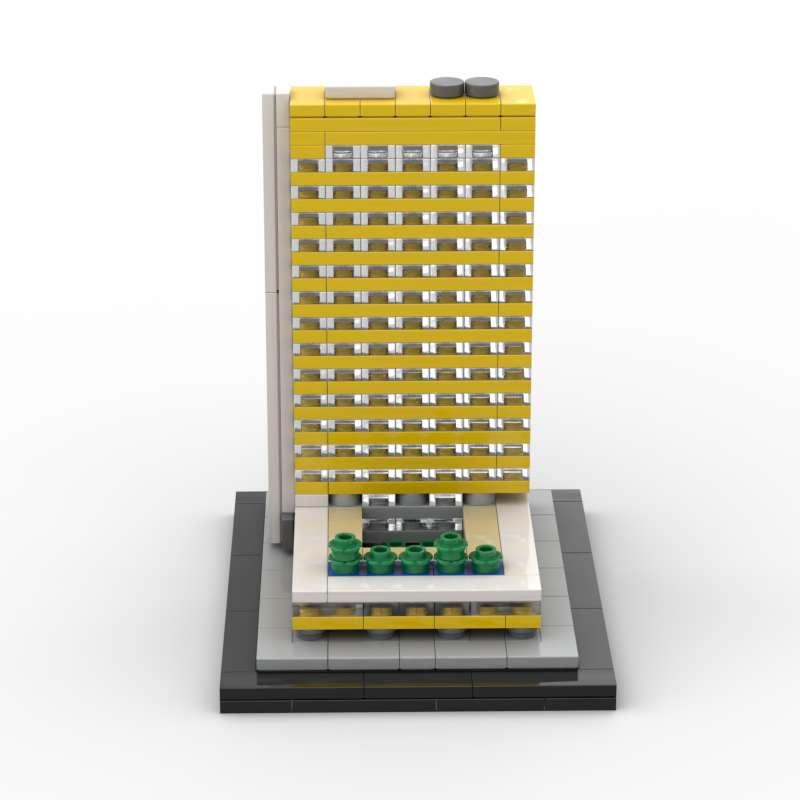 MOC Small Particle Splicing Block Mini Building Tall Building Model Children's Puzzle Education Simple DIY Toy Gift