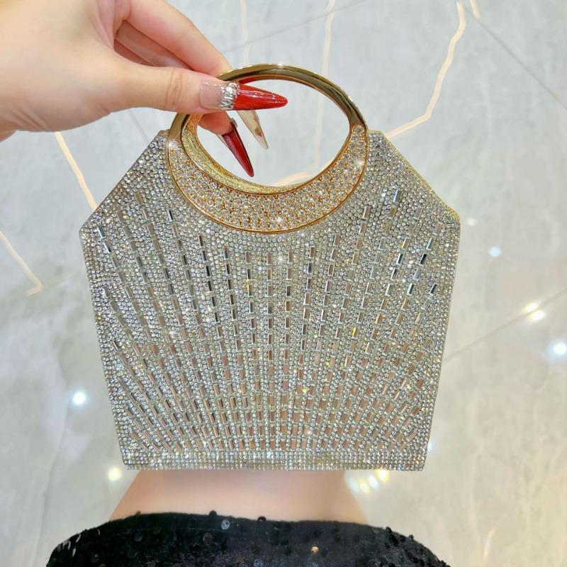 Evening Party Bag - Shining and Elegant Clutch Bag - Bridesmaid Bag - Single Shoulder Crossbody Bag