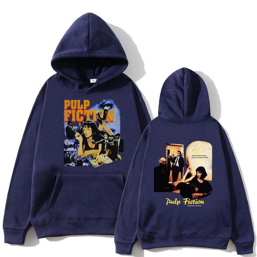 

90s Movie Pulp Fiction Mia Wallace Print Hoodie Quentin Tarantino Men Women Fashion Vintage Hooded Sweatshirts Casual Streetwear 3XL