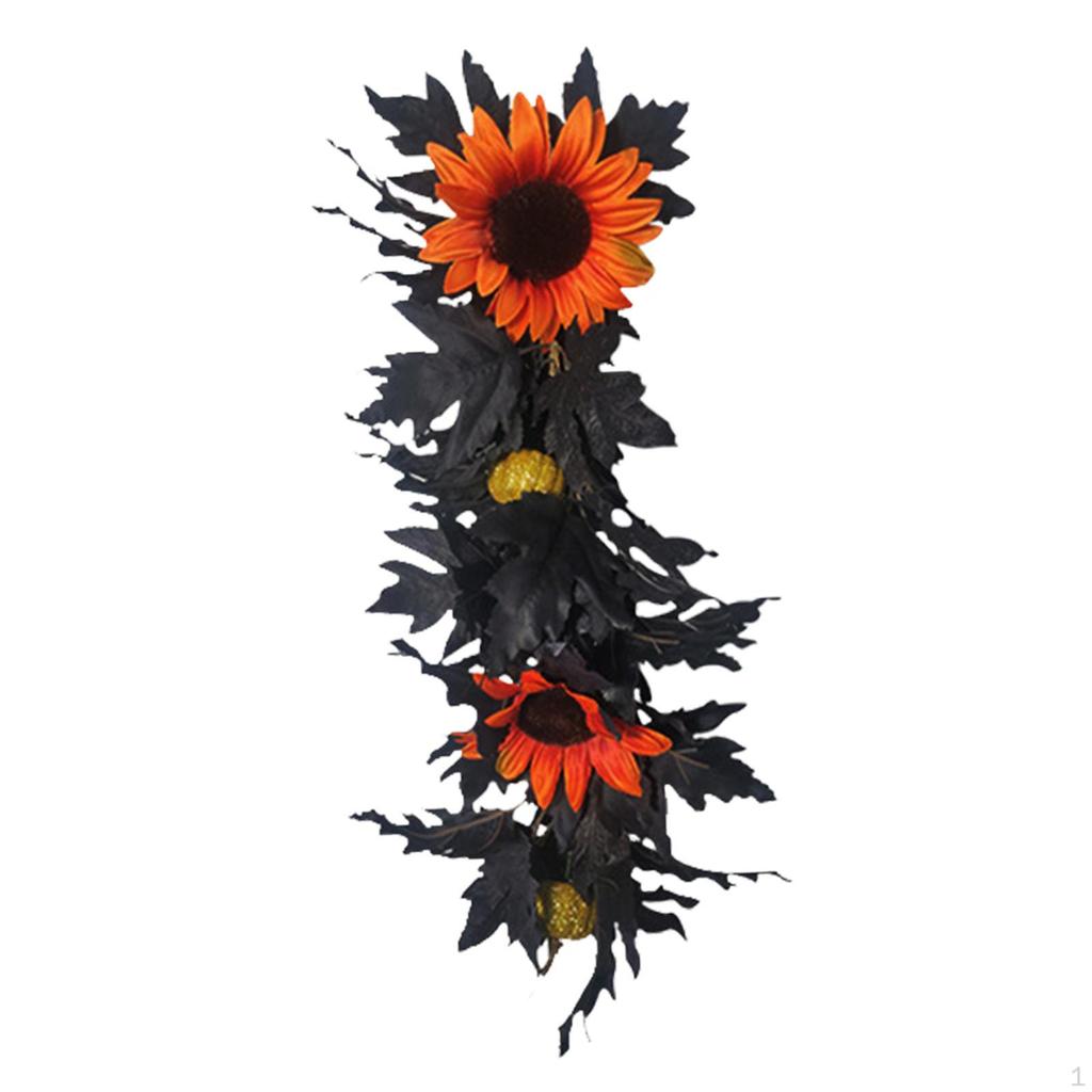 Kunstige vegghengende lønneblader Halloween-dekorasjoner