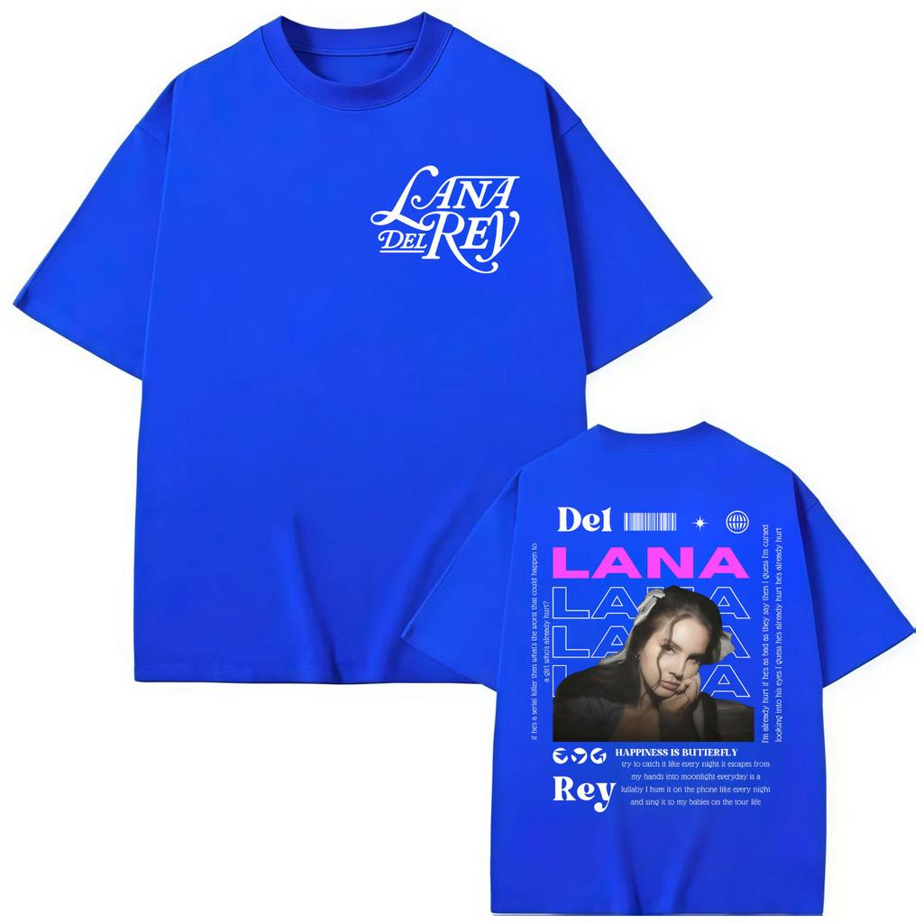 Singer Lana Del Rey Merch T-shirt Men Women Clothing Fashion Aesthetic T-shirts Summer High Quality Cotton T Shirts