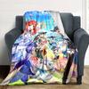 Genshin Impact Poster Print Flannel Blanket High Quality Warm Comfortable Cover for All Seasons Perfect for Gifts Home Decor
