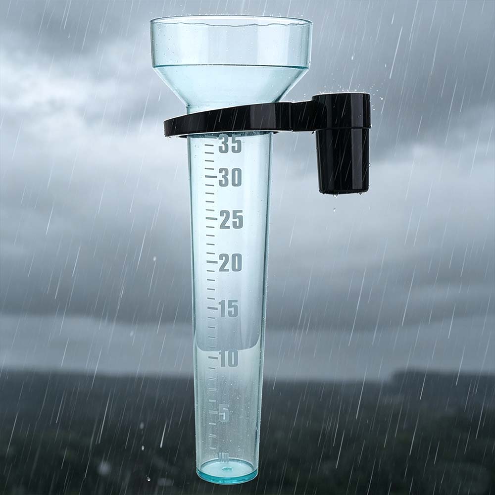 Plastic Rain Gauge Cup Transparent Rain Measurement Tool Collect Rainwater