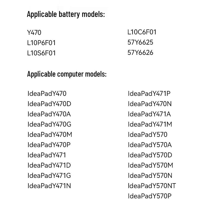 llano Laptop Battery for Lenovo IdeaPad Y470 Y570 Series