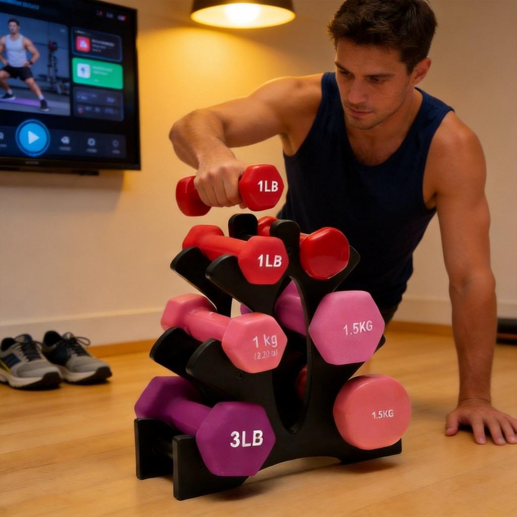 Home Gym Dumbbell Rack With Removable Three Layer Design For Muscle Relaxation And Strength Training