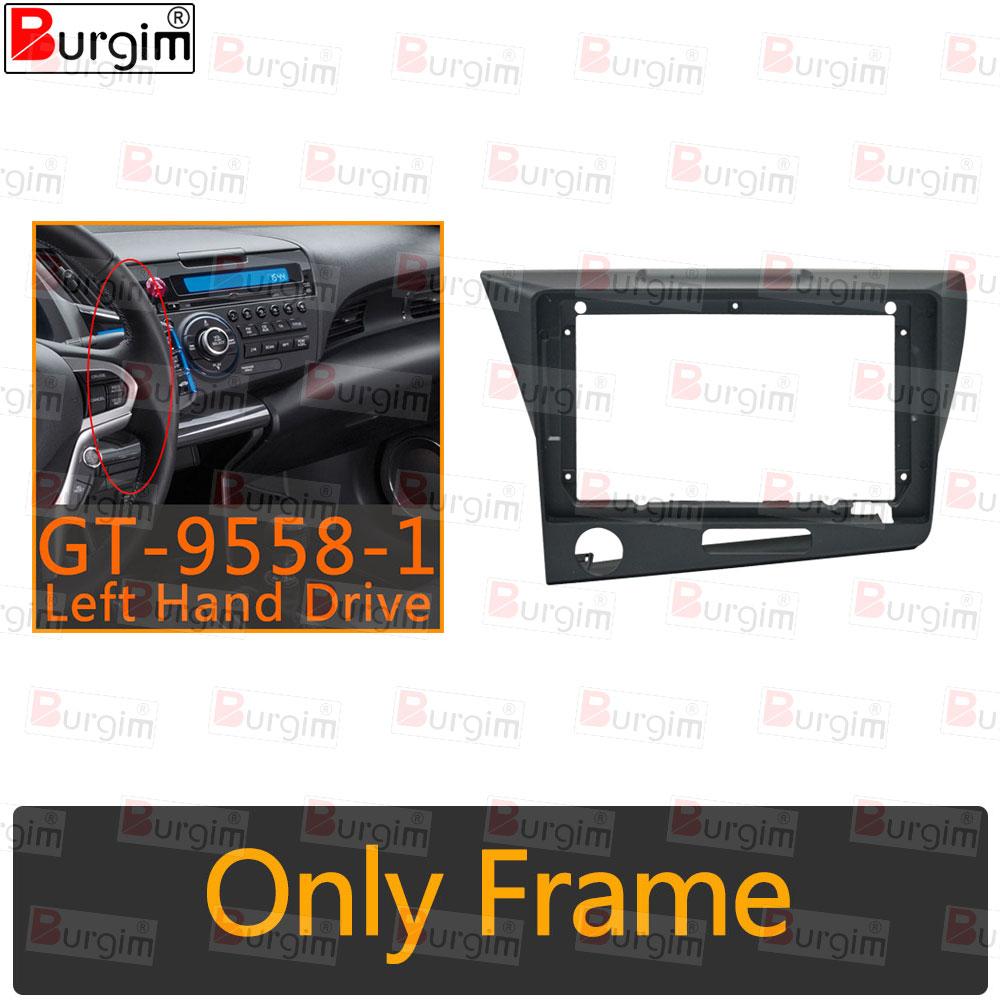 Car Radio Fascia Frame For Honda CR-Z 1 CRZ 2010-2016 9 Inch 2DIN Stereo Panel Wire Harness Connector Power Cord Cable Adapter