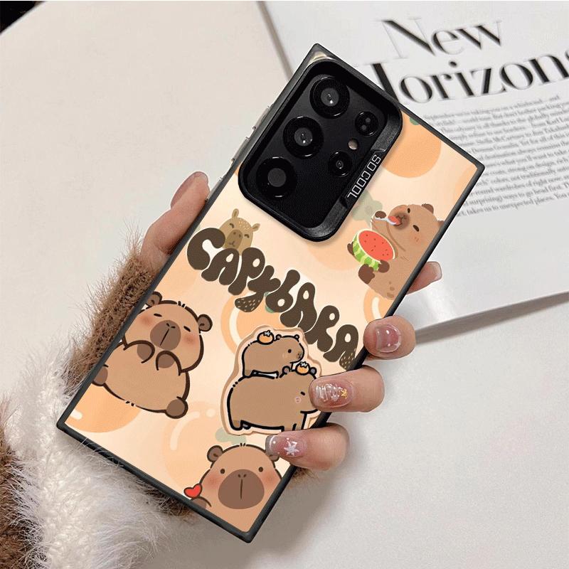 Funny Capybara Cartoon Cute Shockproof Phone Case for Samsung Galaxy S26 Edge S25 Ultra S24 FE S23 Plus S21 Cover Anti Fall Fund