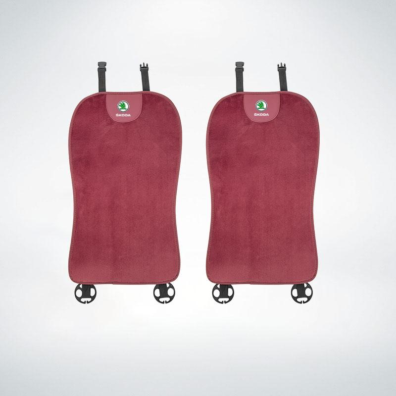 Car Seat Cover Backrest Pad Cushion Plush Interior Accessories For Skoda Octavia Superb Rapid Kodiaq Karoq Fabia Kamiq Enyaq RS