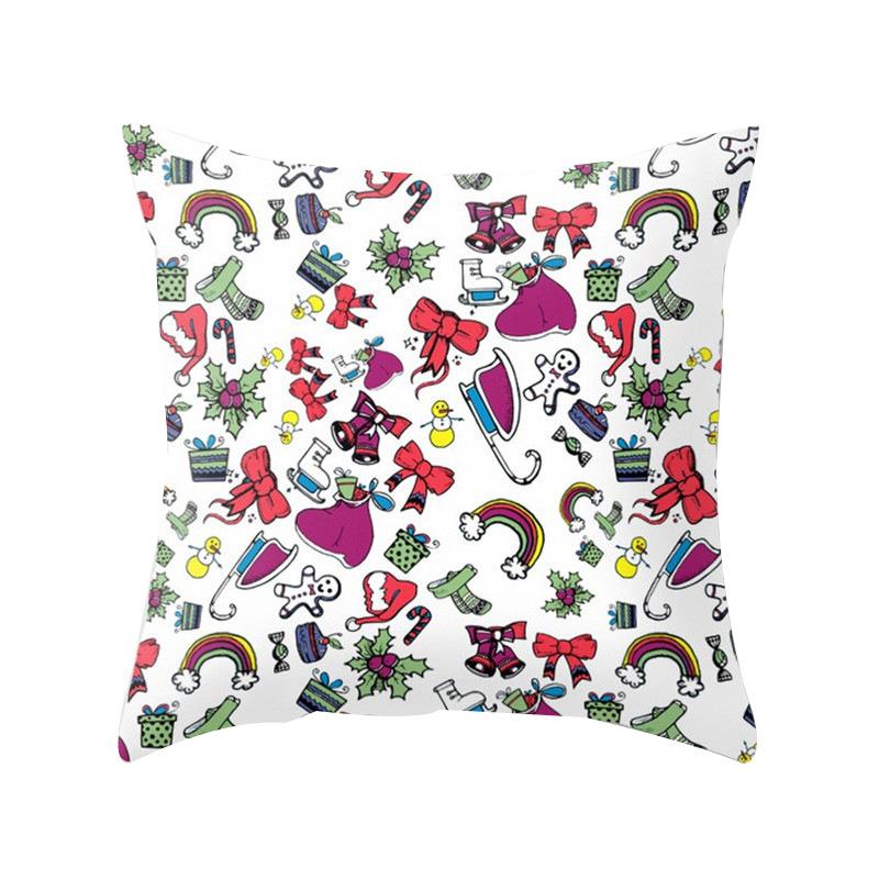 New Christmas Polyester Pillowcase Car Pillow Sofa Cushion Christmas Gifts