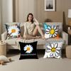 Daisy P-PEACEMINUSONE Pillow Case Plush Fabric Soft Double Sided Print Sofa Cushion Cover Throw Pillow Covers
