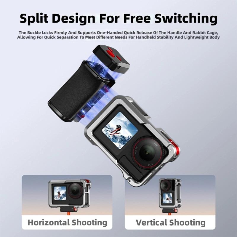 Aluminum Alloy Action Camera Grips With Bluetooth-compatible Connectivity And Magnetic for Action 3/4/5PRO Ergonomic Handling