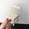 Miniature Study Furniture Set 2PCS Wood Desk Chair Models For Adult Collector Study Decoration