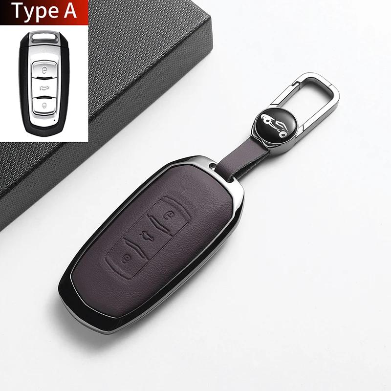 For Geely Coolray X6 X7 EX7 Emgrand  Hawk GX7 Kulrey GT GC9 Atlas Boyue NL3 Leather Car Key Case Cover Fob Accessories