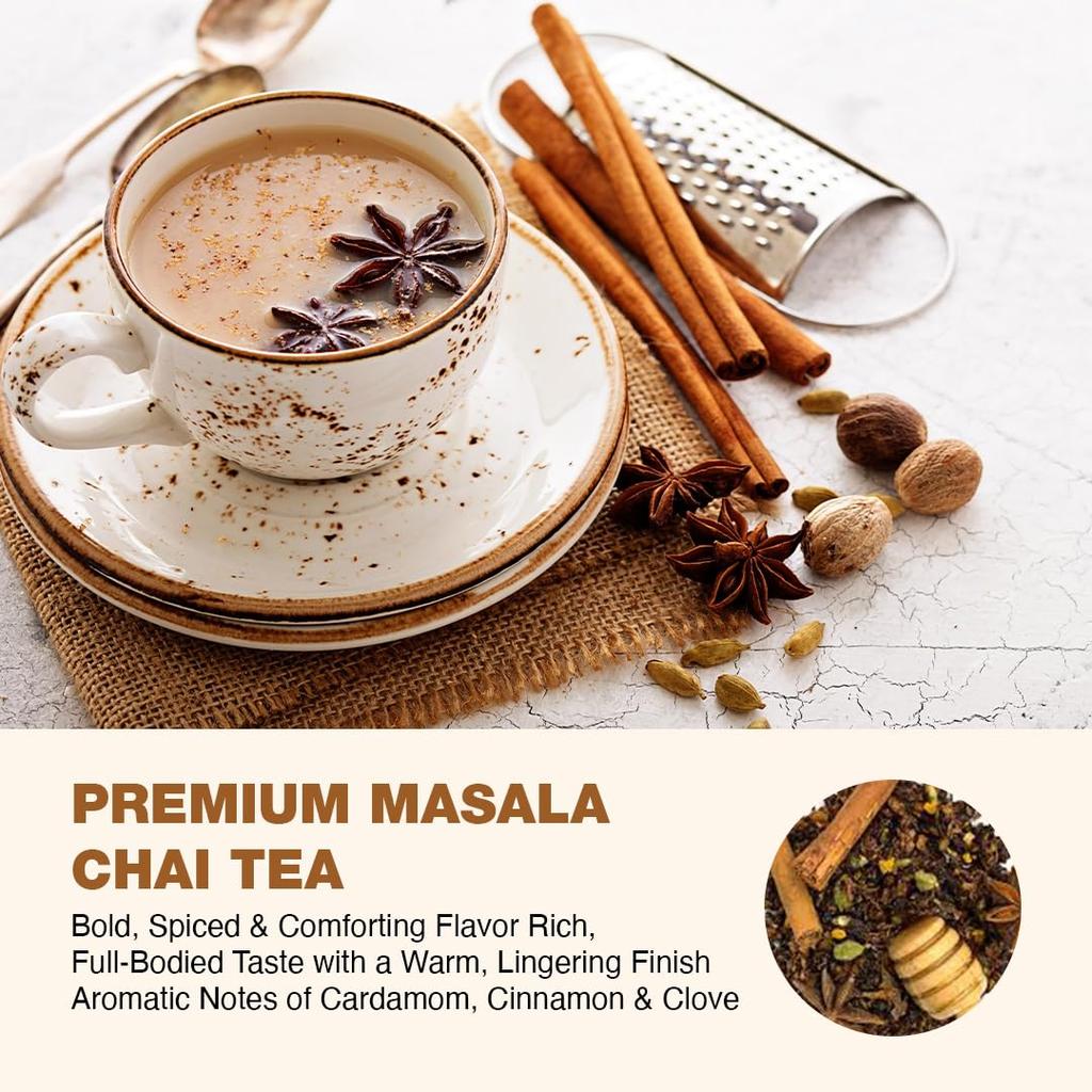 Masala Chai 125g 100% Kadak Assam Black CTC Tea | Immunity Booster Enriched with Cardamom Ginger Cloves Black Pepper and Lemongrass Classic Masala